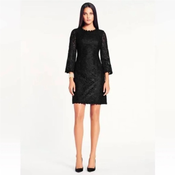 🖤Kate Spade New York Quinn Black Lace Dress Size 0 - Picture 1 of 9
